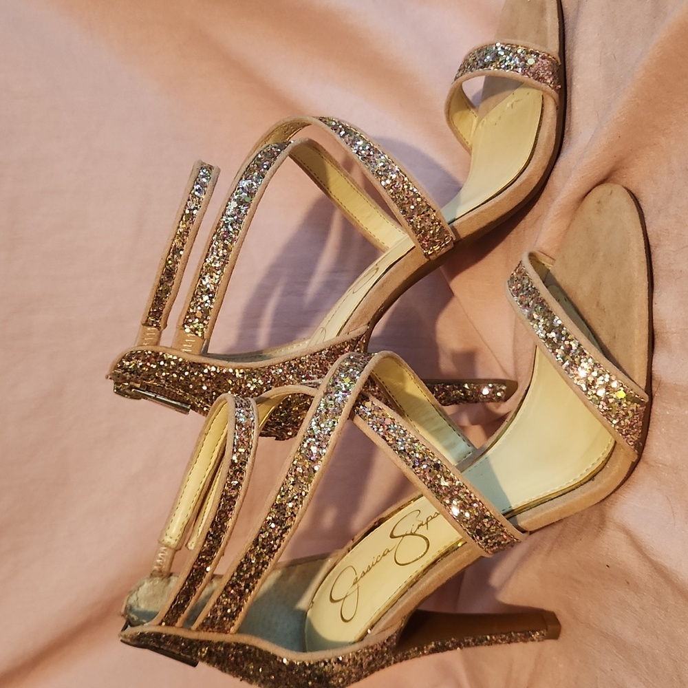 Jessica Simpson Glittery Heels - Prom Ready!